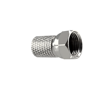 DINIC Aufdreh F-Stecker für 7,3mm Kabel, Polybag, 10 Stck.